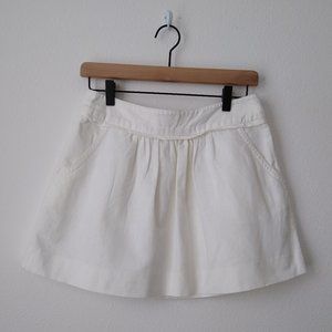 J.CREW Hamptons White Linen Blend Skirt (Size 2)